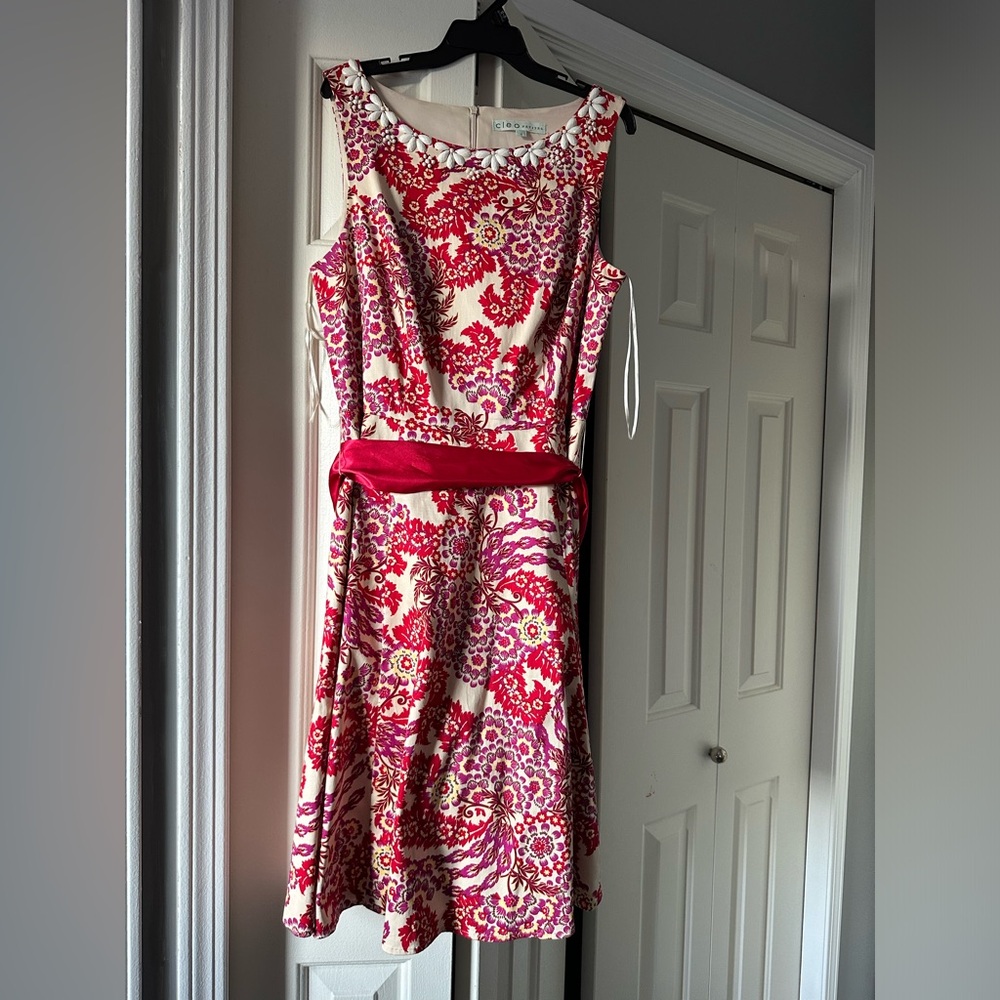 COPY - Cleo red floral dress the size 6